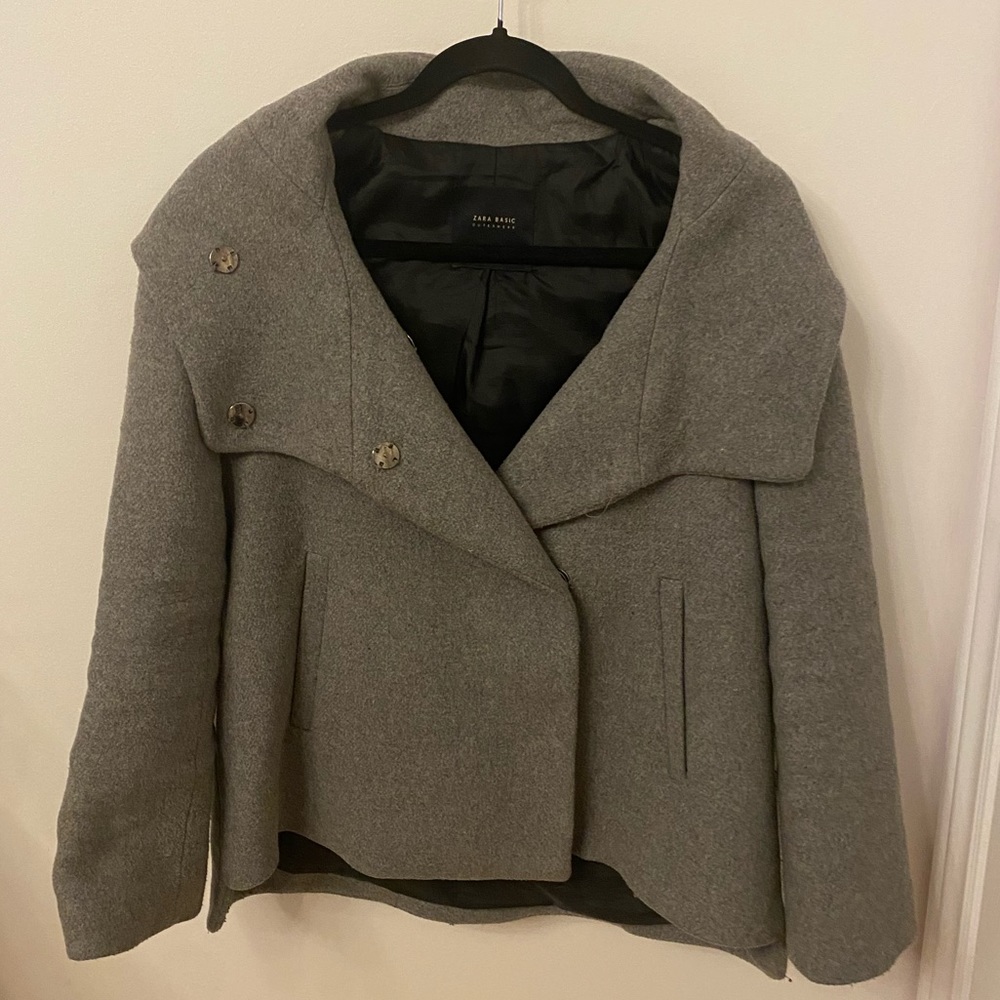 Zara short wool coat